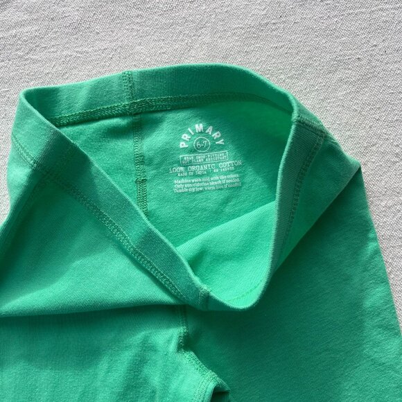 Primary Organic Long-Sleeve PJ Top & Pants, "Clover" Color, Size 6-7, GUC-VGUC - Picture 11 of 11